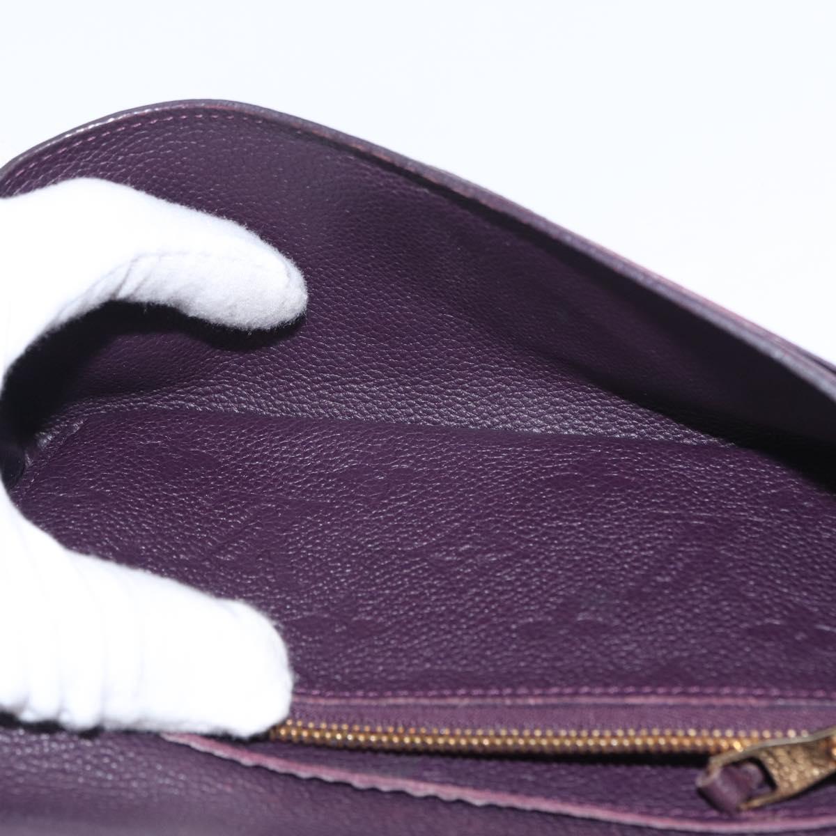 LOUIS VUITTON Empreinte Portefeuille Curieuse Wallet Purple M60341 Auth bs31554