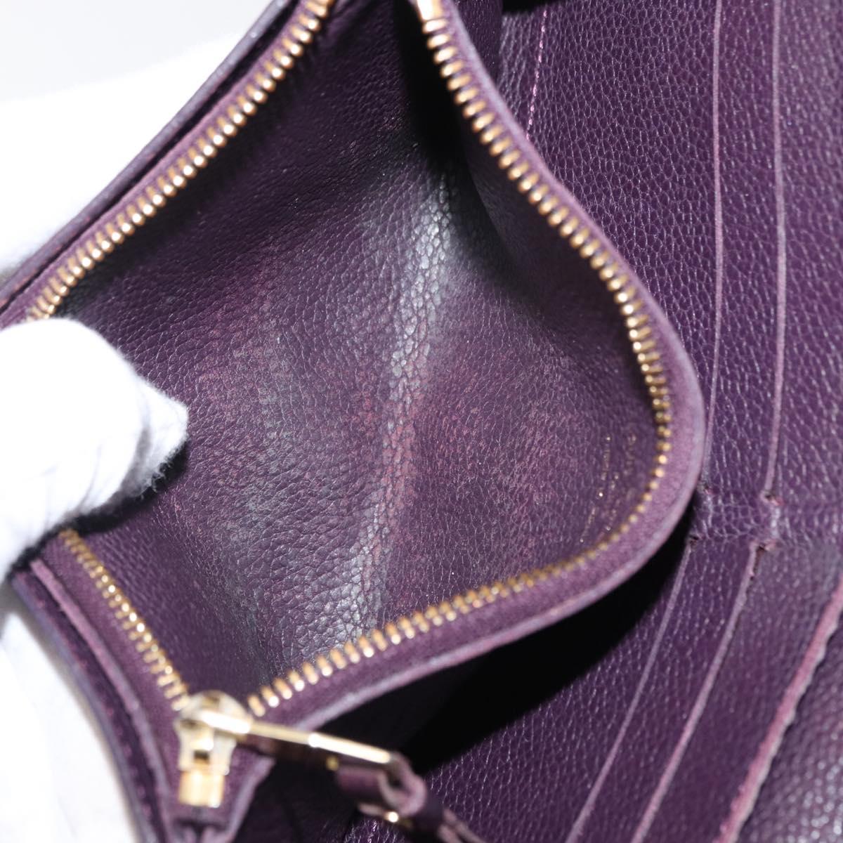 LOUIS VUITTON Empreinte Portefeuille Curieuse Wallet Purple M60341 Auth bs31554