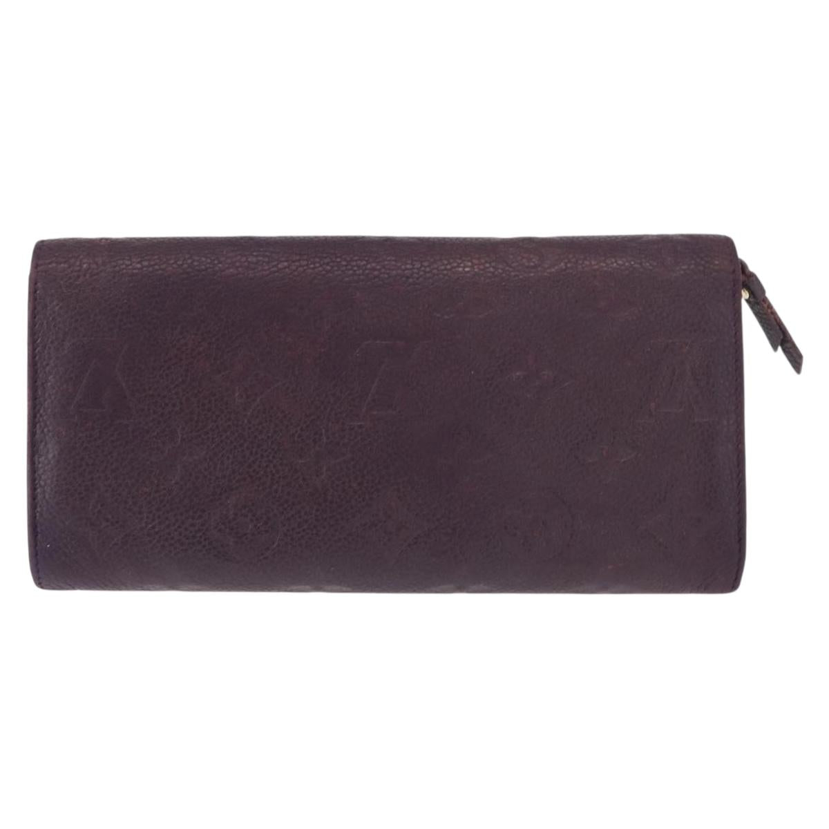 LOUIS VUITTON Empreinte Portefeuille Curieuse Wallet Purple M60341 Auth bs31554