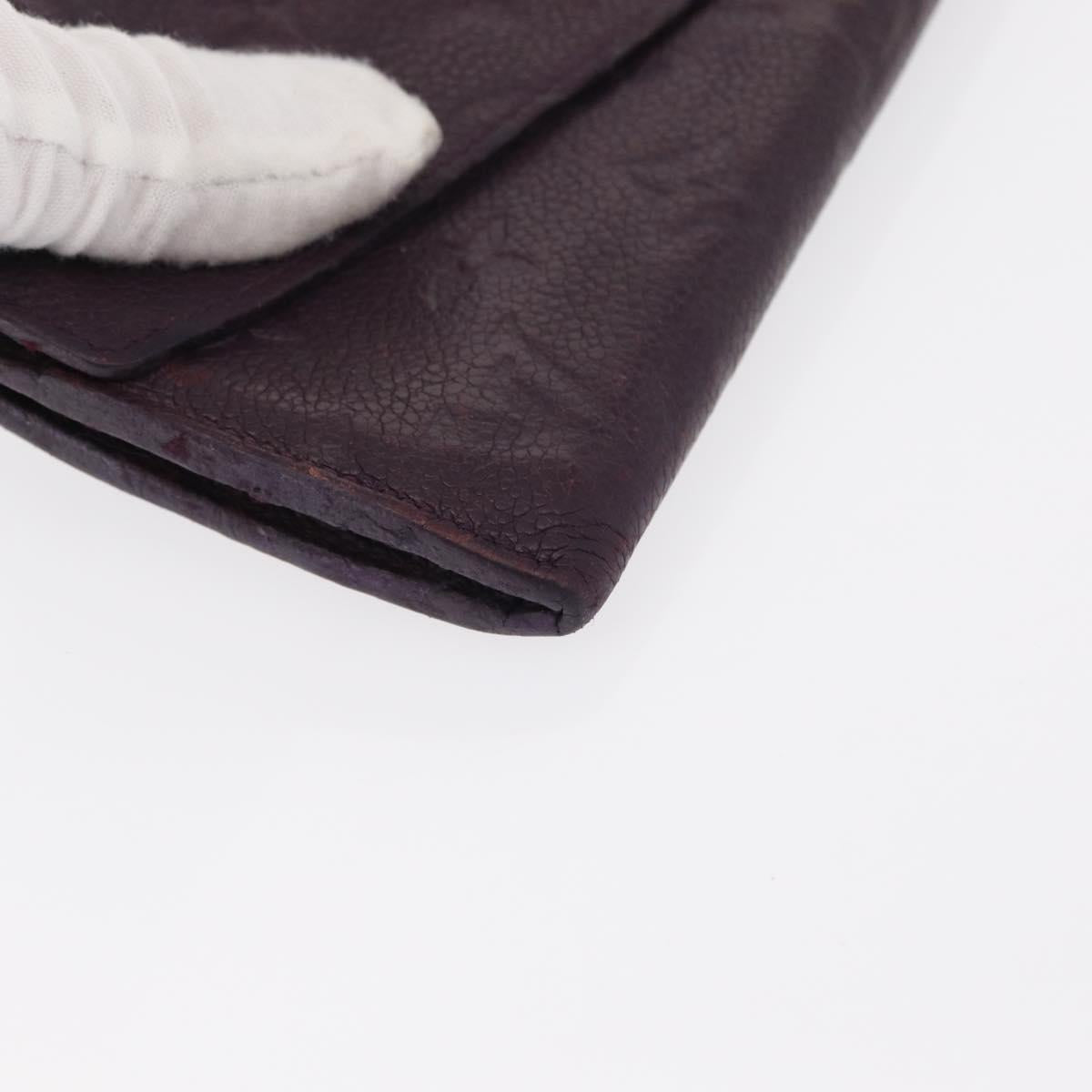 LOUIS VUITTON Empreinte Portefeuille Curieuse Wallet Purple M60341 Auth bs31554