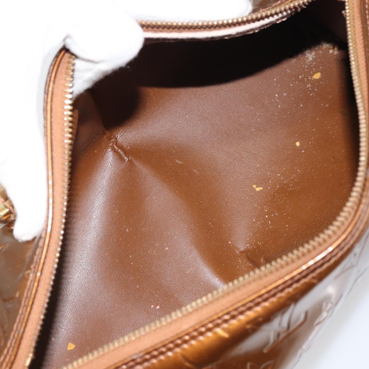 LOUIS VUITTON Monogram Vernis Bedford Hand Bag Bronze M91131 LV Auth bs31555