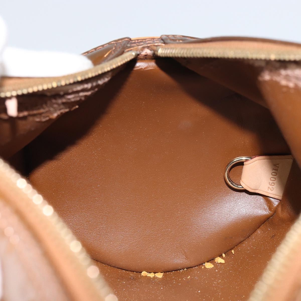 LOUIS VUITTON Monogram Vernis Bedford Hand Bag Bronze M91131 LV Auth bs31555