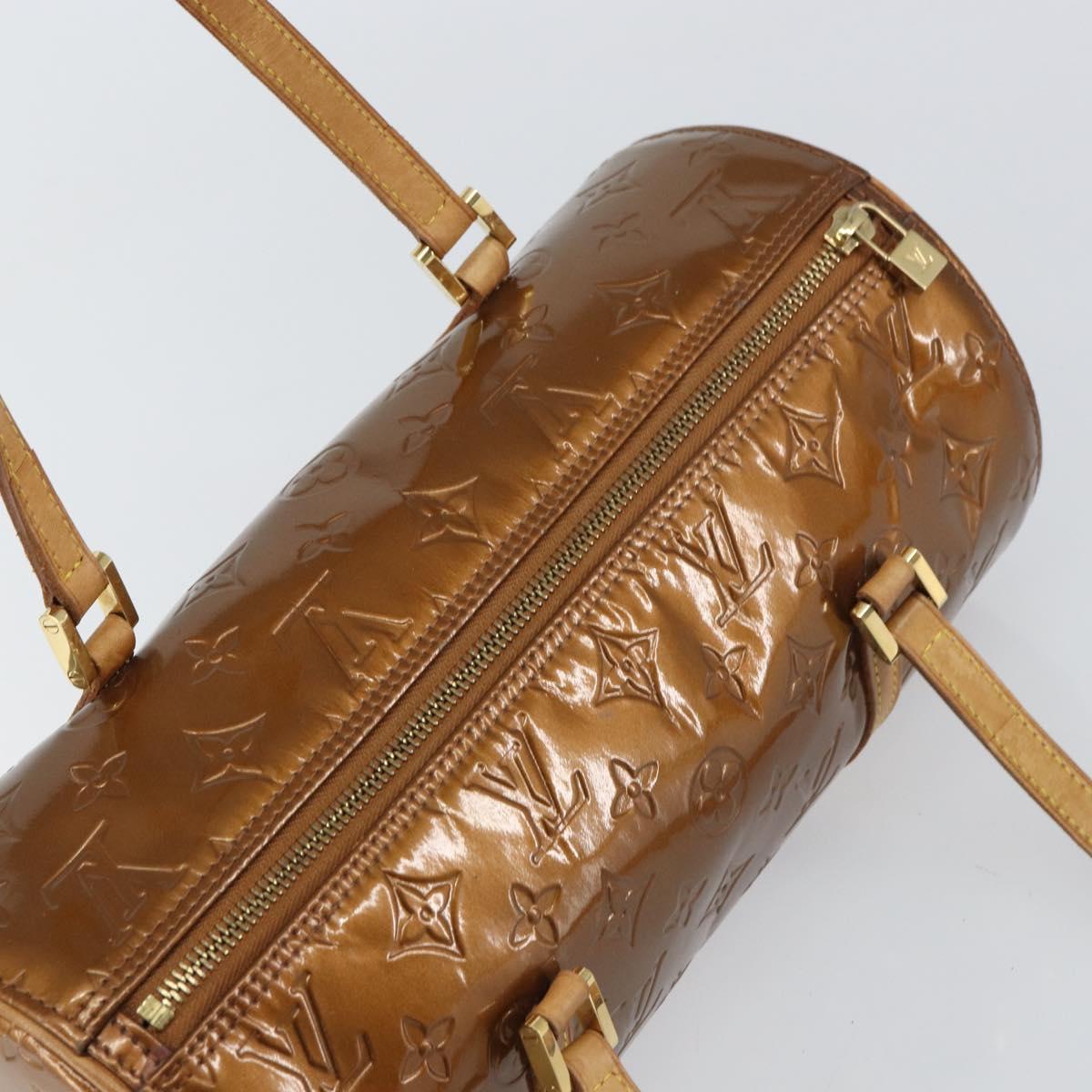 LOUIS VUITTON Monogram Vernis Bedford Hand Bag Bronze M91131 LV Auth bs31555