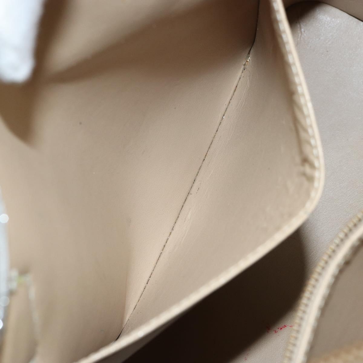 LOUIS VUITTON Monogram Vernis Houston Hand Bag Beige M91004 LV Auth bs31556