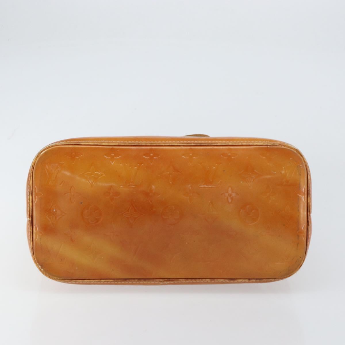 LOUIS VUITTON Monogram Vernis Houston Hand Bag Beige M91004 LV Auth bs31556