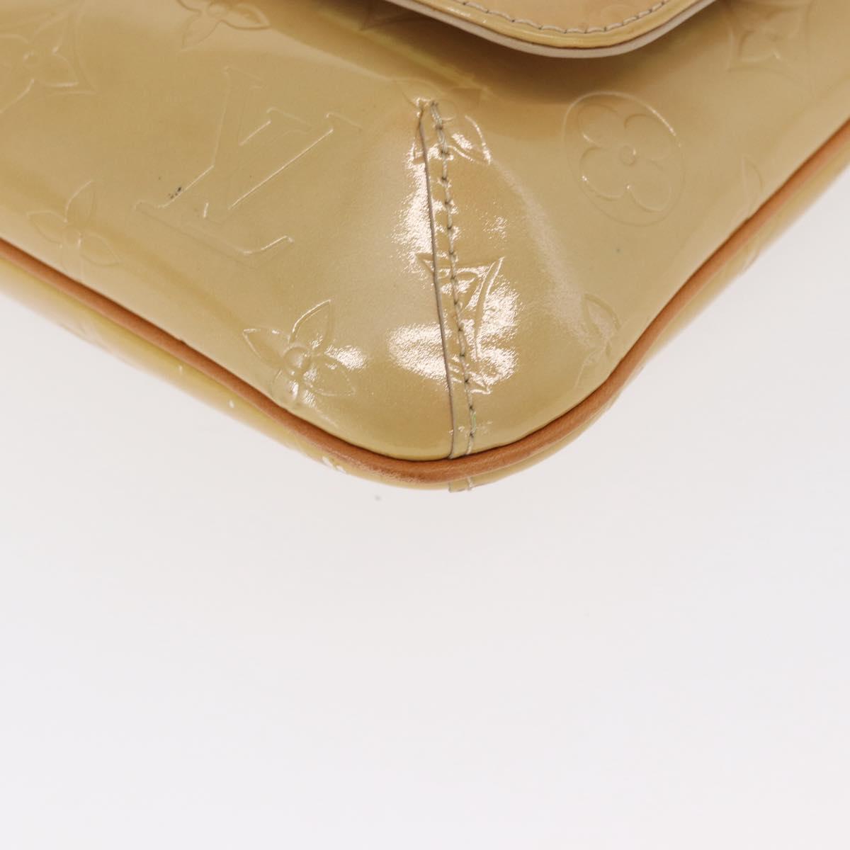LOUIS VUITTON Monogram Vernis Thompson Street Bag Beige M91301 LV Auth bs31559