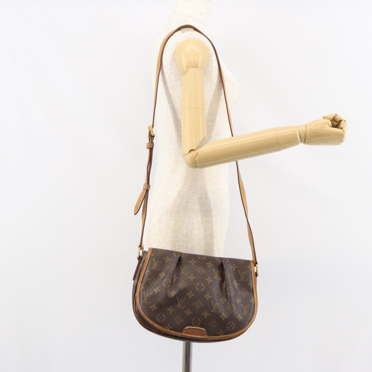 LOUIS VUITTON Monogram Menilmontant PM Shoulder Bag M40474 LV Auth bs31563