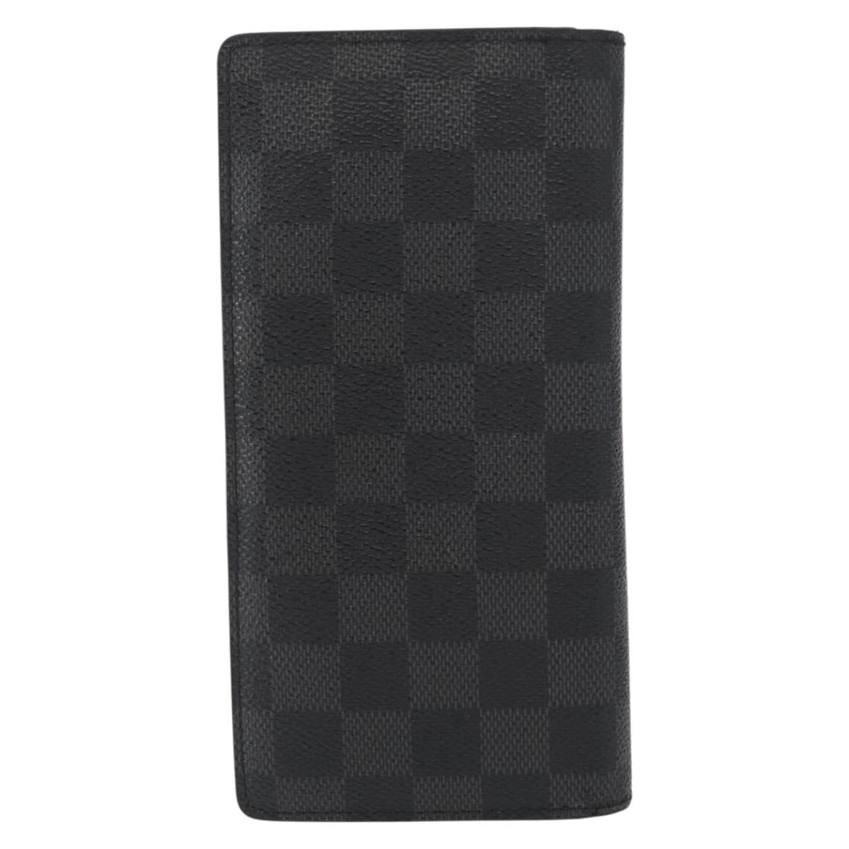 LOUIS VUITTON Damier Graphite Portefeuille Plaza Wallet N62665 LV Auth bs31597
