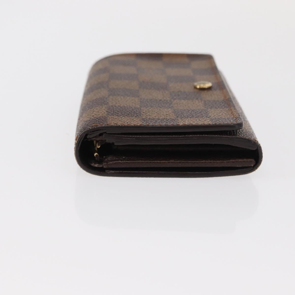LOUIS VUITTON Damier Ebene Portefeuille Tresol Bifold Wallet N61736 Auth bs31598