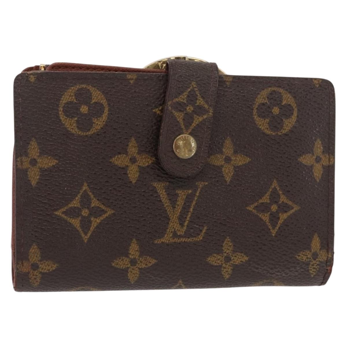 LOUIS VUITTON Monogram Porte Monnaie Billets Viennois Wallet M61663 Auth bs31601