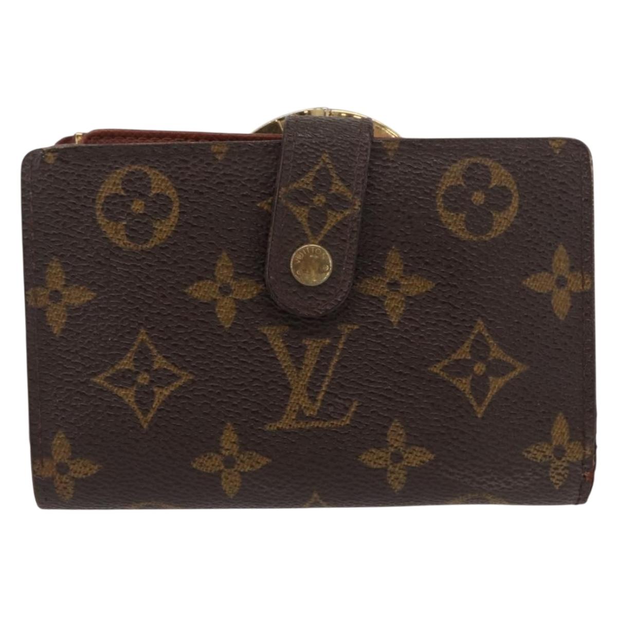 LOUIS VUITTON Monogram Porte Monnaie Billets Viennois Wallet M61663 Auth bs31601