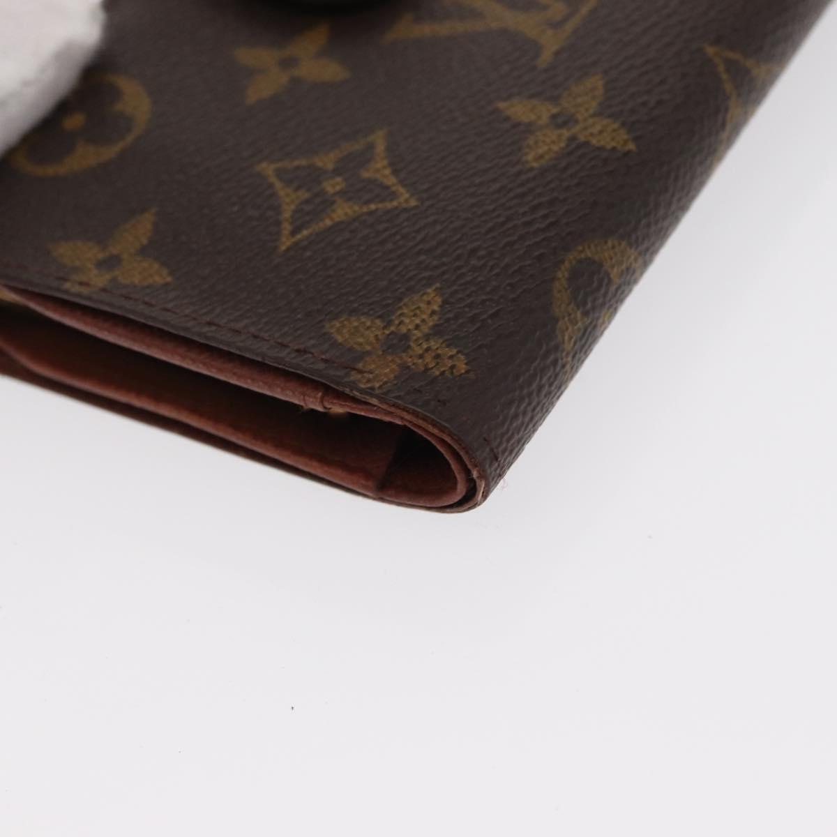 LOUIS VUITTON Monogram Porte Monnaie Billets Viennois Wallet M61663 Auth bs31601