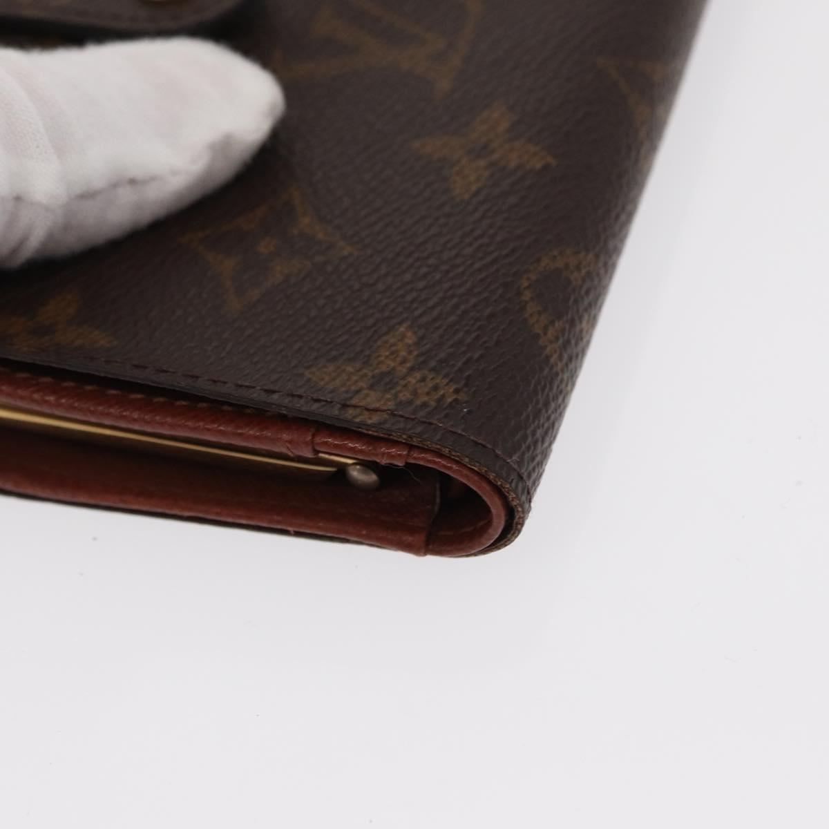 LOUIS VUITTON Monogram Porte Monnaie Billets Viennois Wallet M61663 Auth bs31602