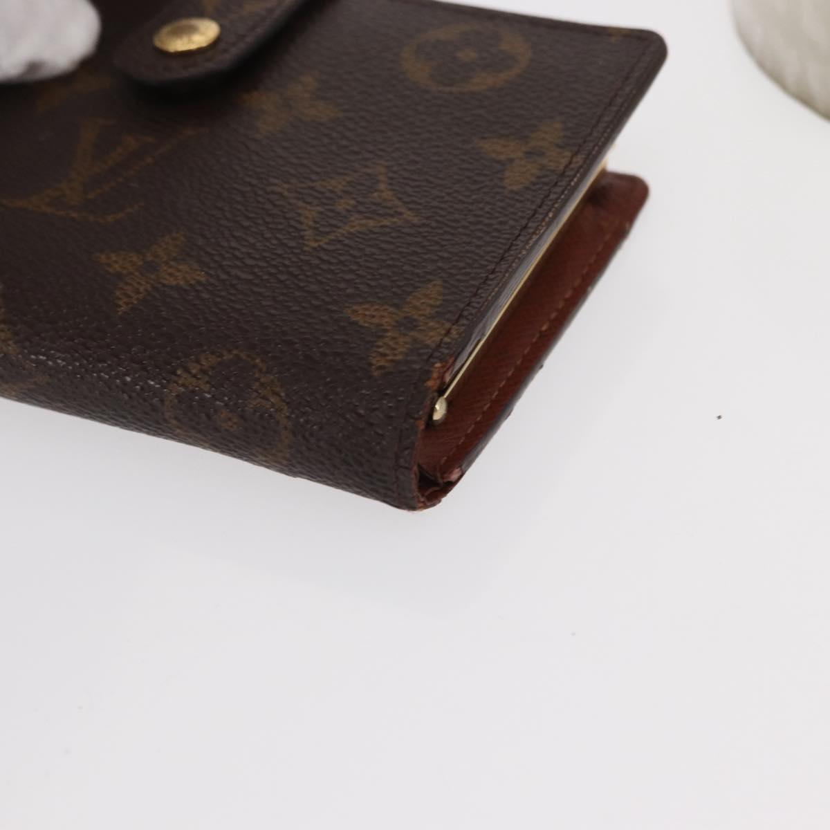 LOUIS VUITTON Monogram Porte Monnaie Billets Viennois Wallet M61663 Auth bs31602
