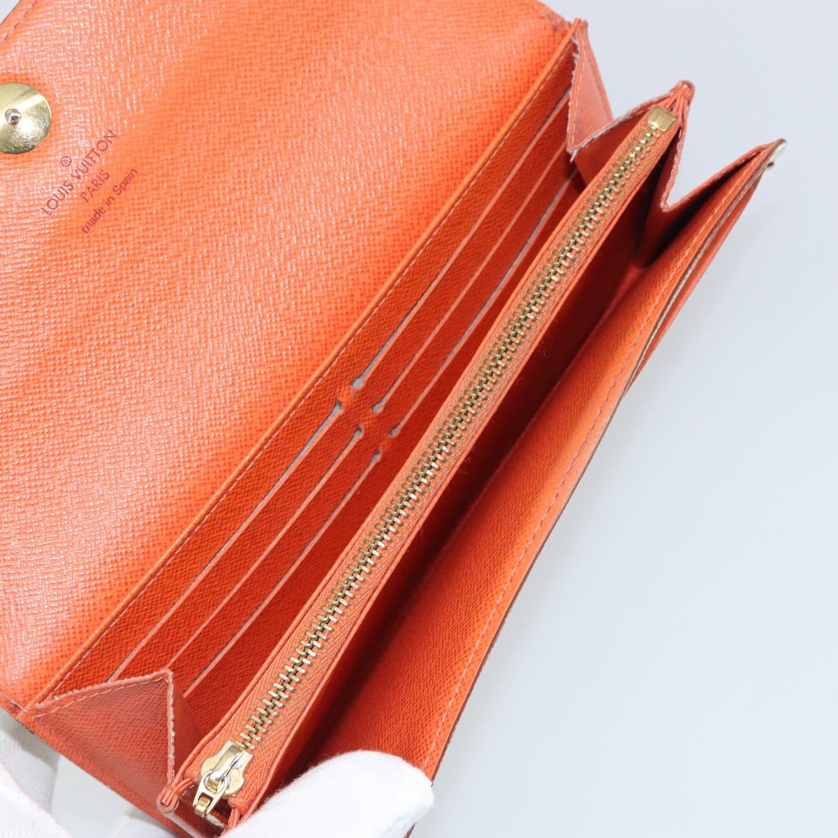 LOUIS VUITTON Multicolor Portefeuille Sarah Wallet White M93532 LV Auth bs31603