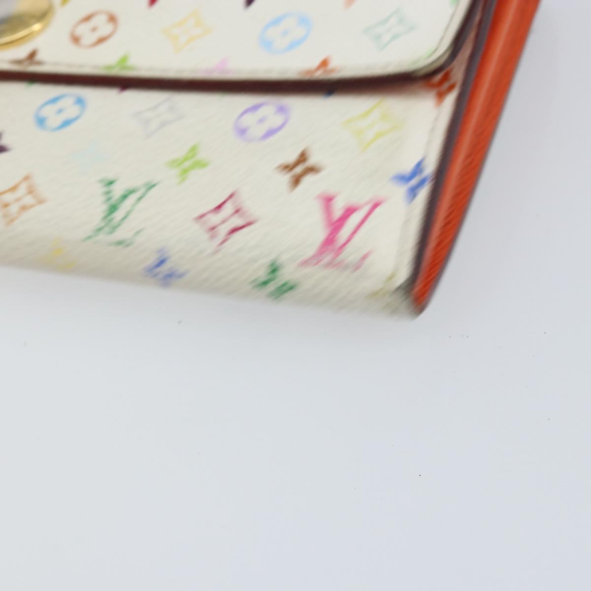 LOUIS VUITTON Multicolor Portefeuille Sarah Wallet White M93532 LV Auth bs31603