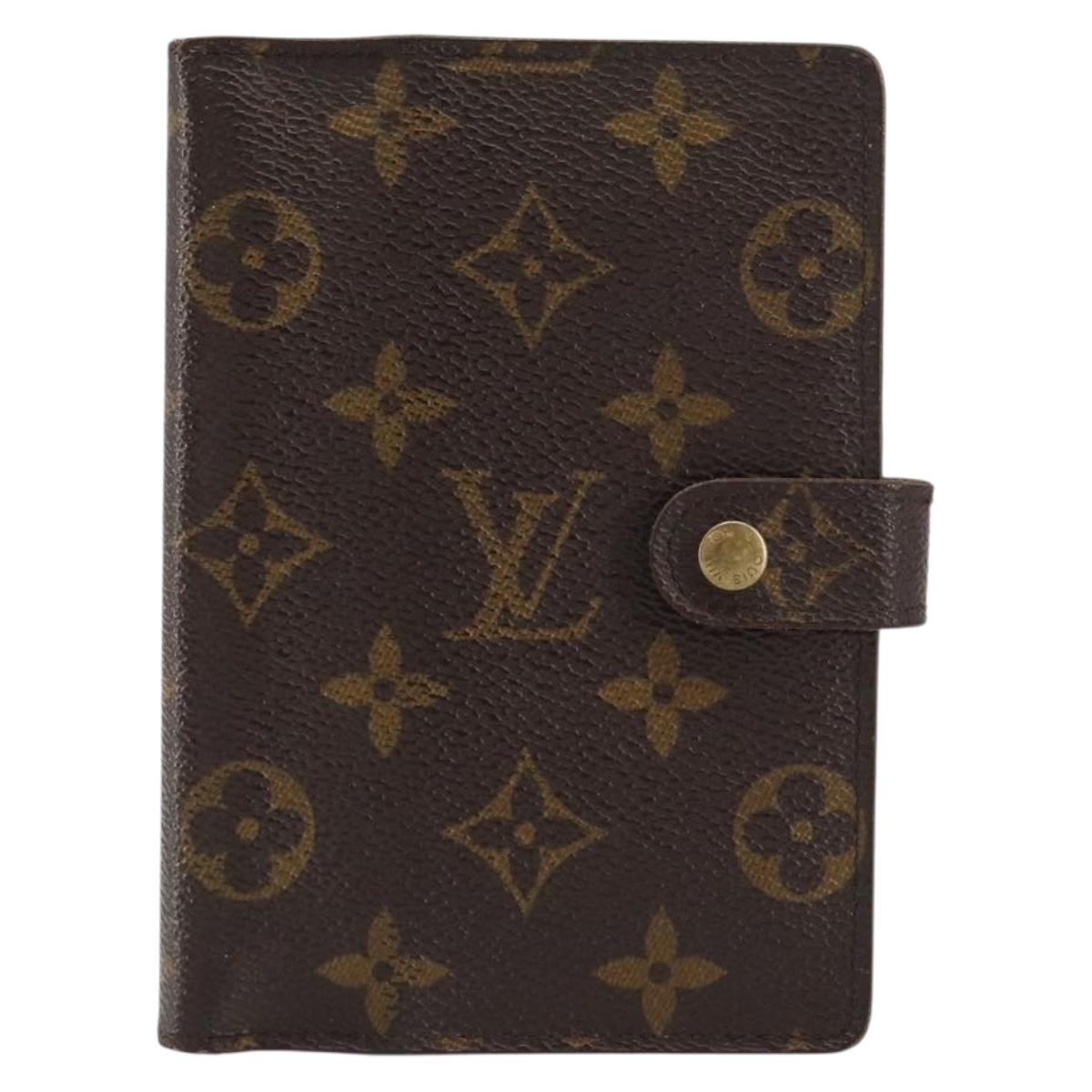 LOUIS VUITTON Monogram Agenda PM Day Planner Cover R20005 LV Auth bs31607