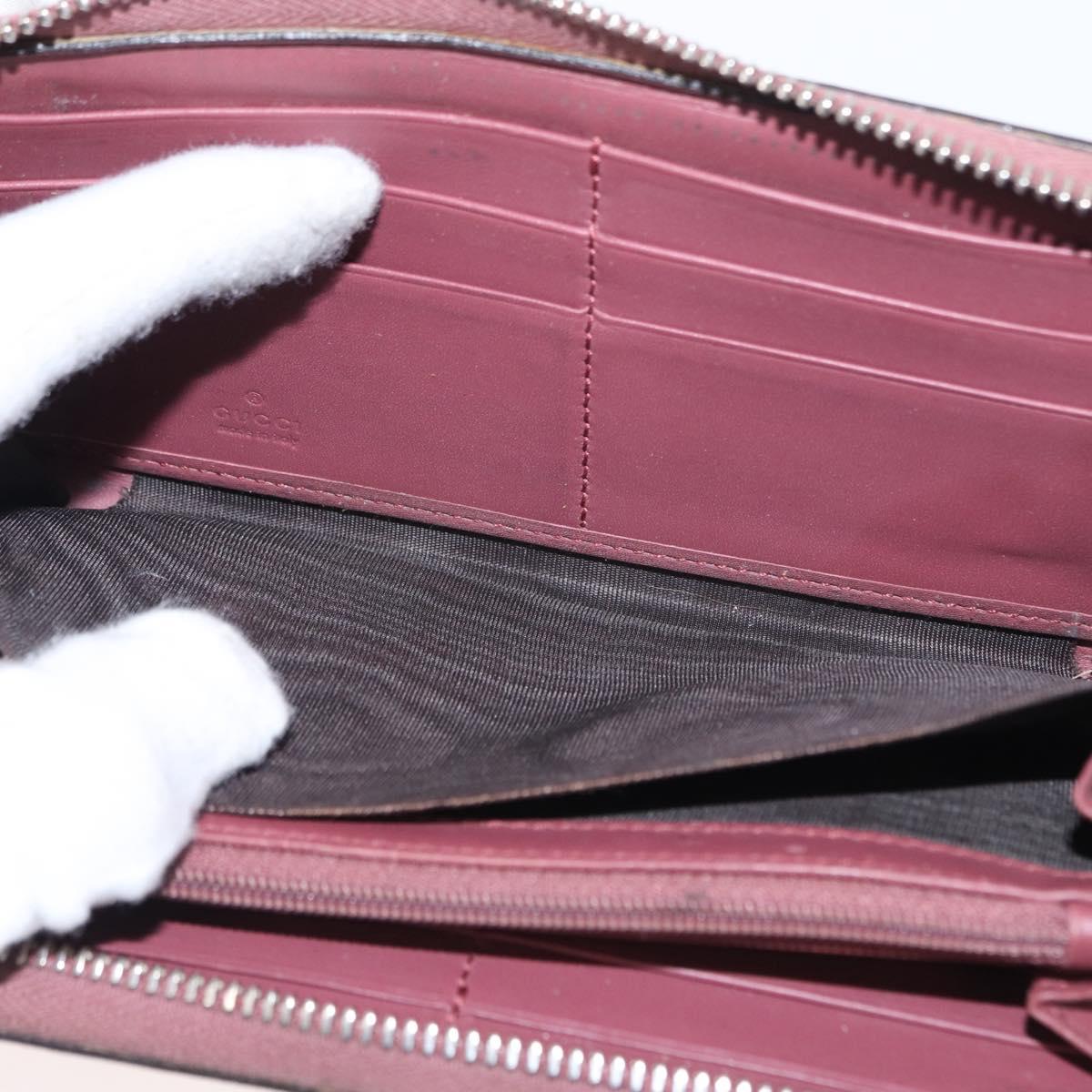 GUCCI GG Blooms Long Wallet PVC Pink Silver Auth bs31614