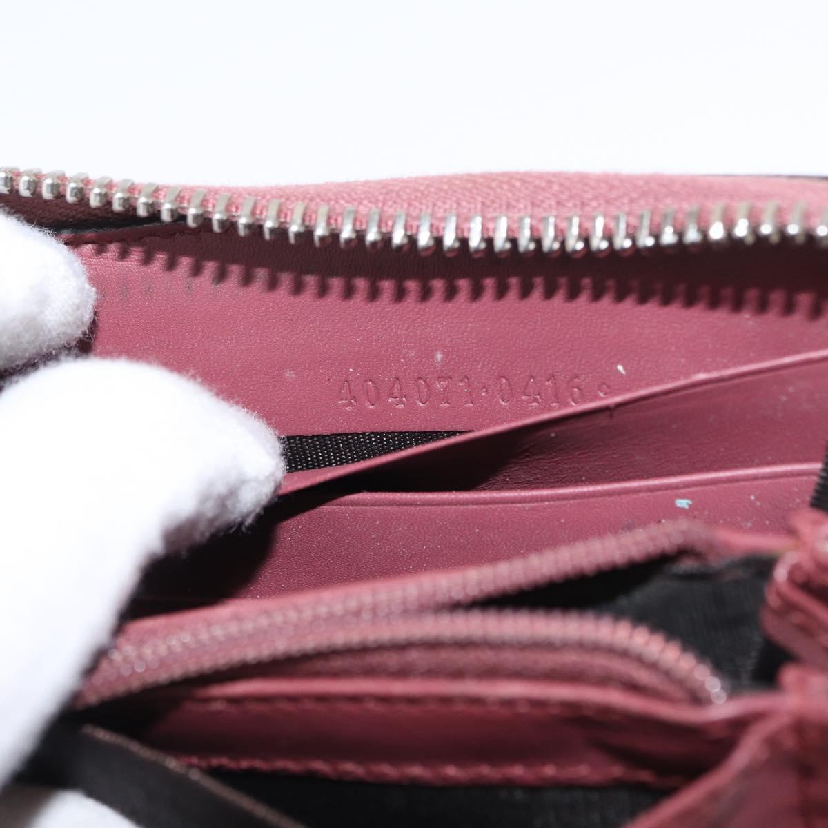 GUCCI GG Blooms Long Wallet PVC Pink Silver Auth bs31614