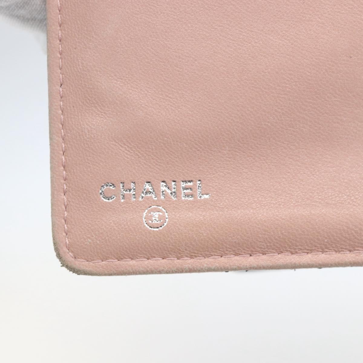 CHANEL Matelasse Long Wallet Lamb Skin Black CC Auth bs31616