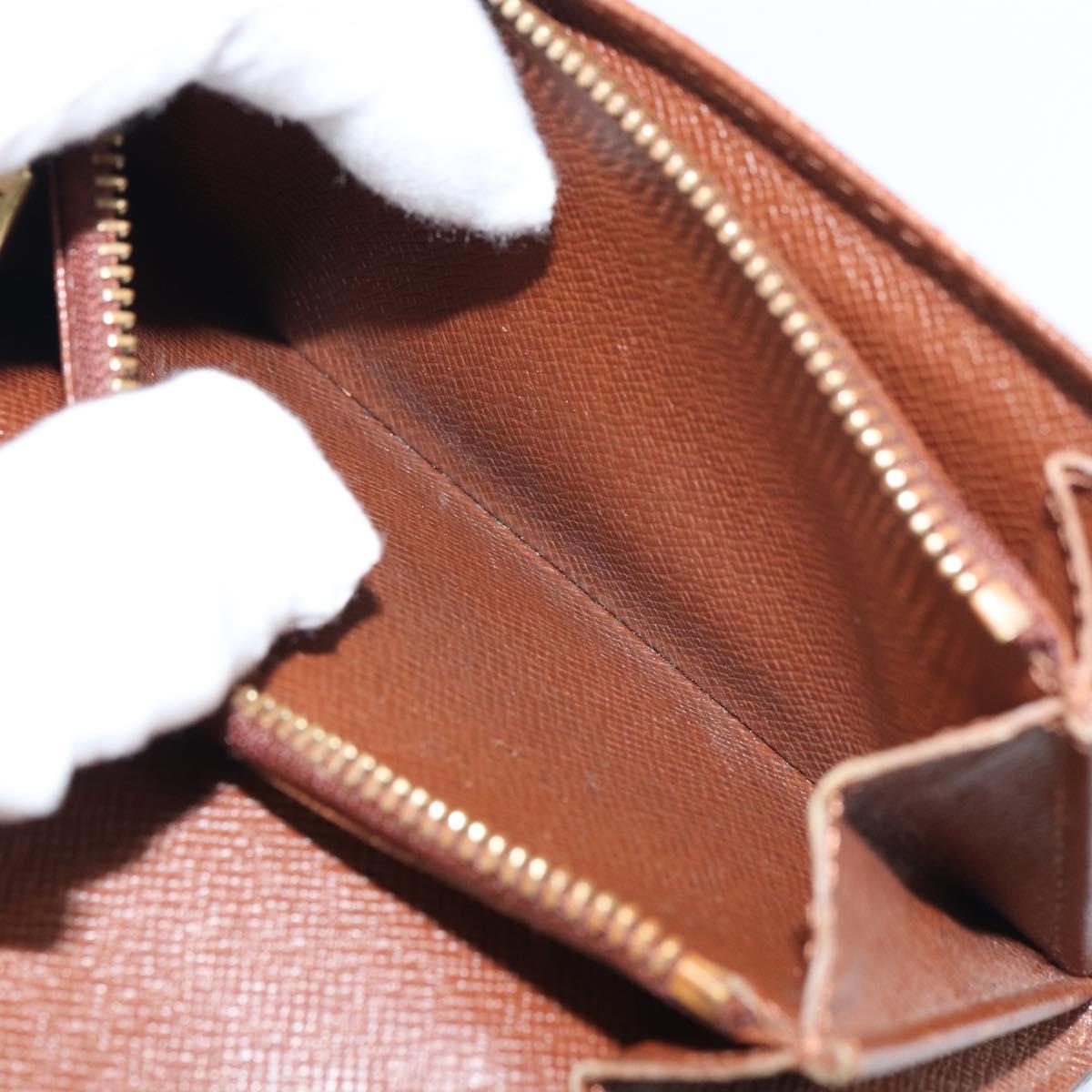 LOUIS VUITTON Monogram Porte Monnaie Zip Wallet M61735 LV Auth bs31618