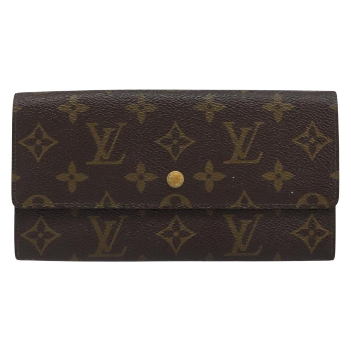 LOUIS VUITTON Monogram Pochette Porte Monnaie Credit Wallet M61725 Auth bs31621