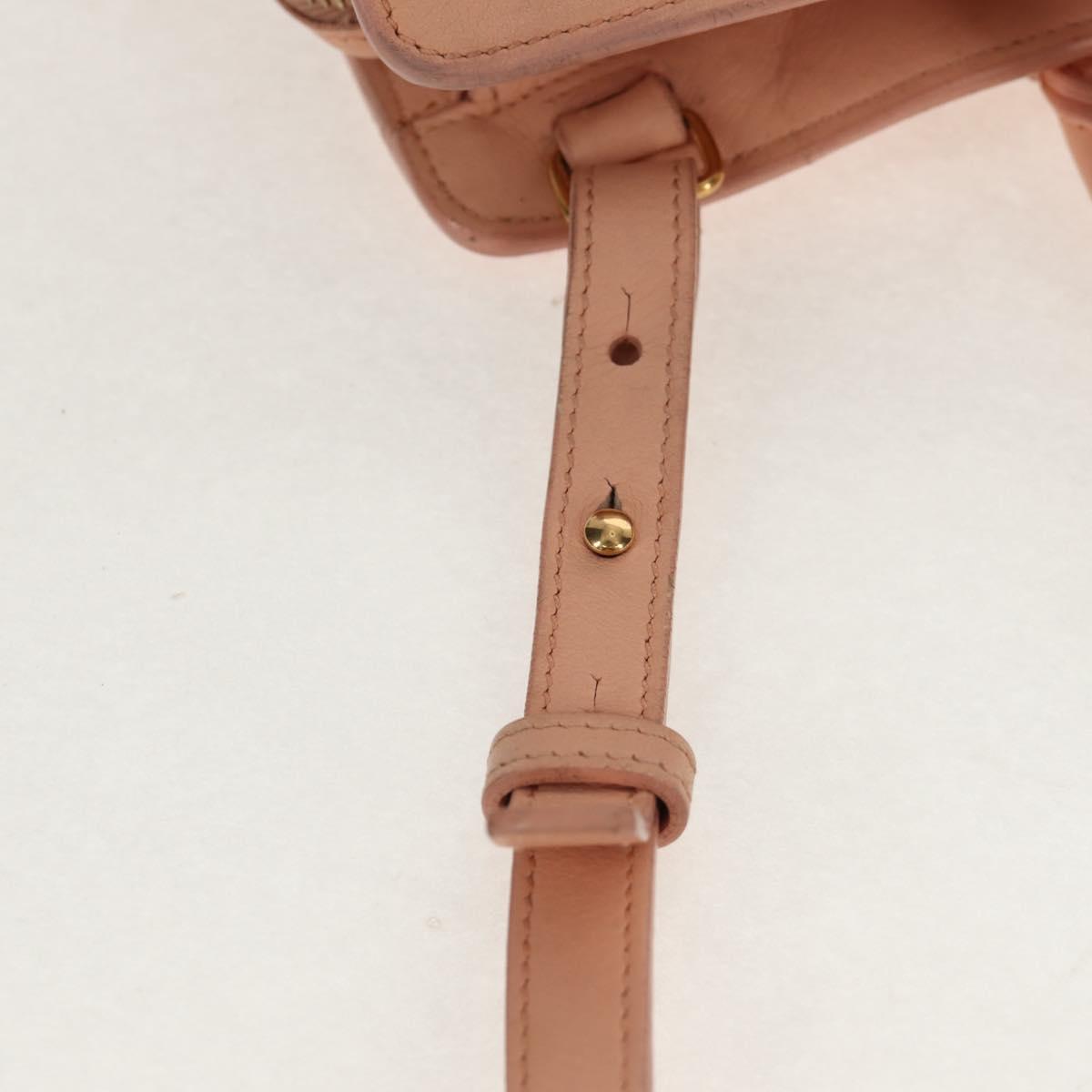 SAINT LAURENT Petit Kabas Hand Bag Leather 2way Pink Gold Auth bs31628