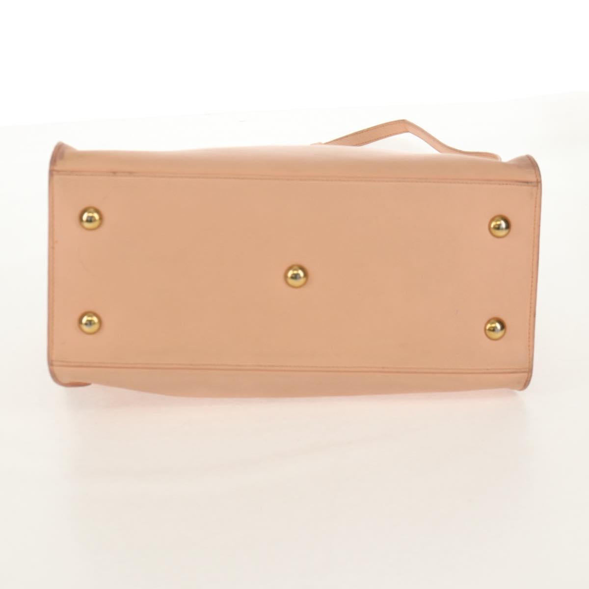 SAINT LAURENT Petit Kabas Hand Bag Leather 2way Pink Gold Auth bs31628
