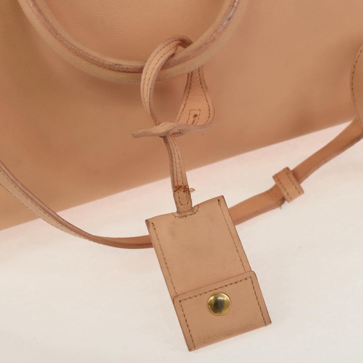 SAINT LAURENT Petit Kabas Hand Bag Leather 2way Pink Gold Auth bs31628