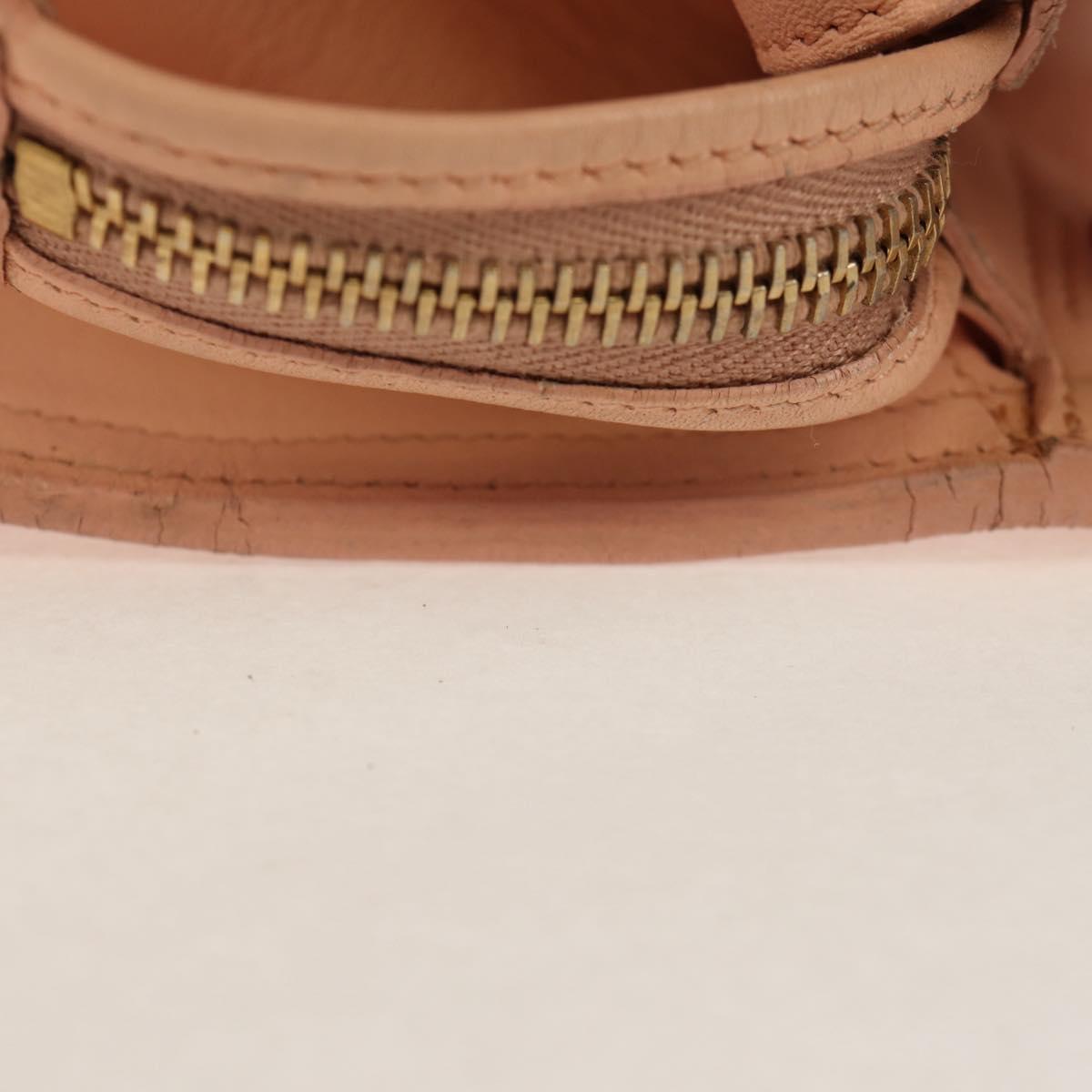 SAINT LAURENT Petit Kabas Hand Bag Leather 2way Pink Gold Auth bs31628