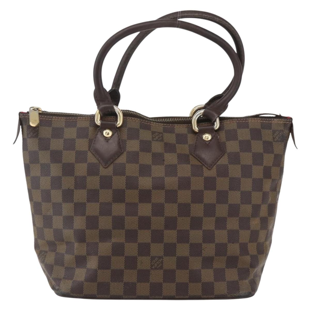 LOUIS VUITTON Damier Ebene Saleya PM Tote Bag N51183 LV Auth bs31629