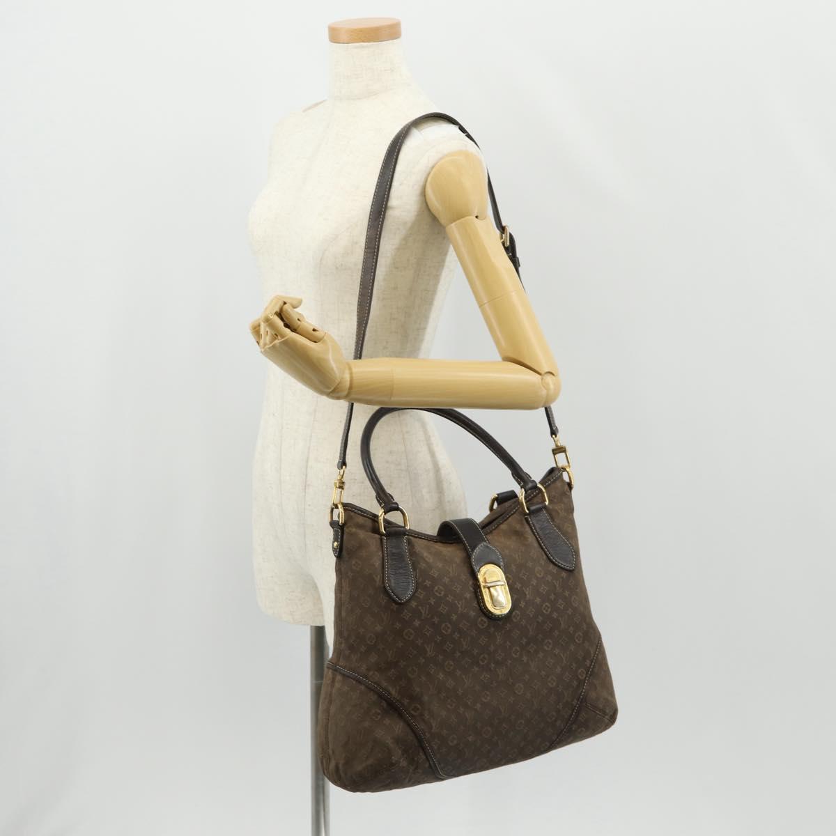 LOUIS VUITTON Monogram Idylle Elegy Hand Bag Black M56696 LV Auth bs31637