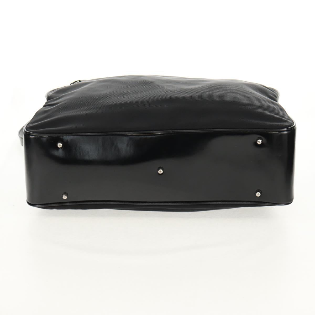 GUCCI Bamboo Hand Bag Nylon Enamel Black Silver 002 2040 0430 Auth bs31639