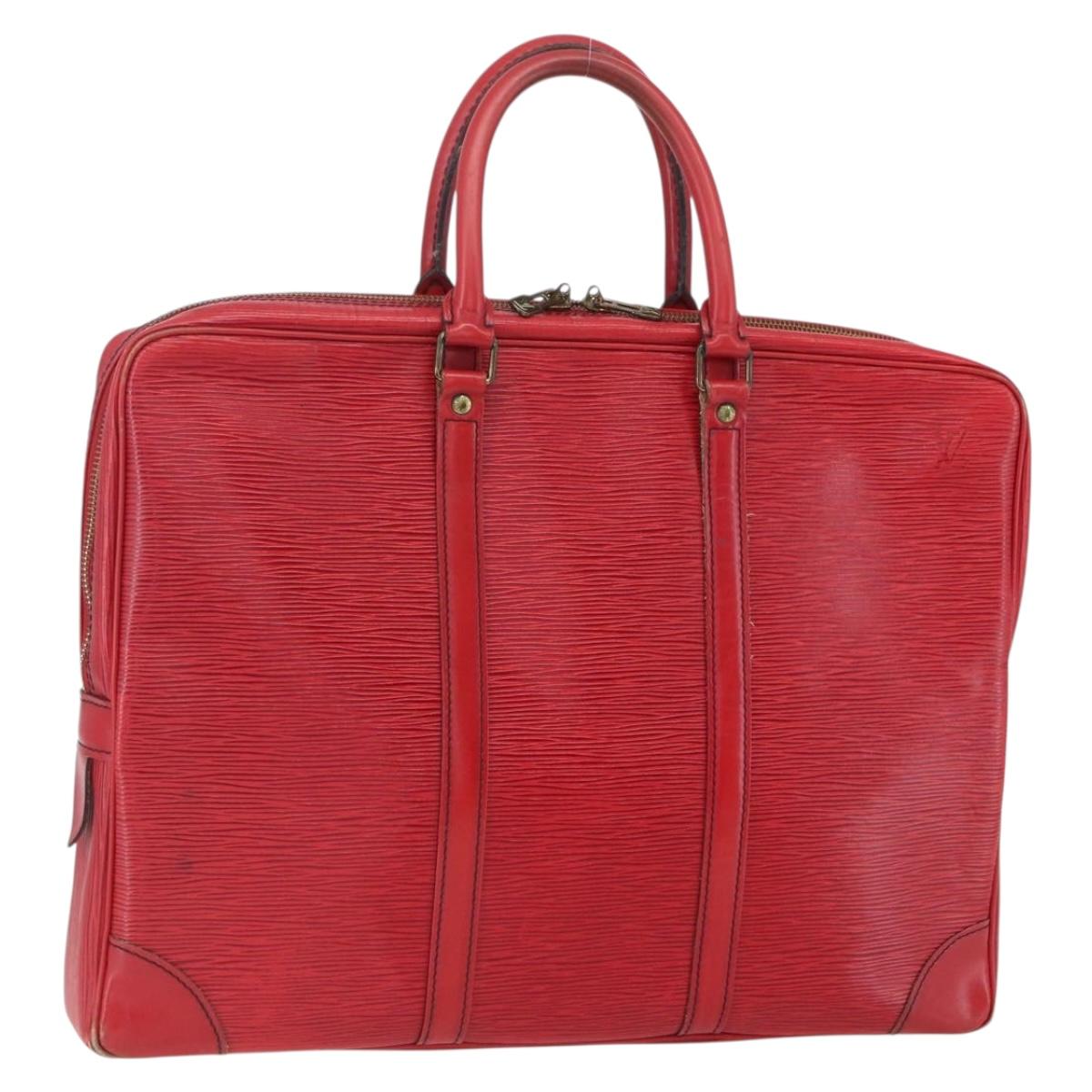LOUIS VUITTON Epi Porte Documents Voyage Business Bag Red M54477 LV Auth bs31661