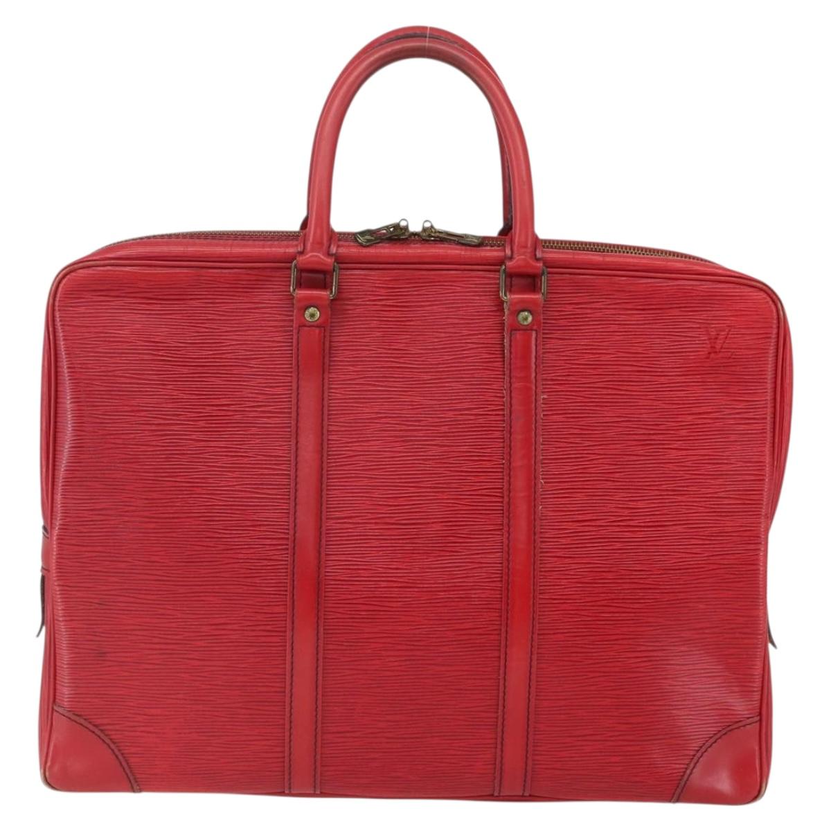 LOUIS VUITTON Epi Porte Documents Voyage Business Bag Red M54477 LV Auth bs31661