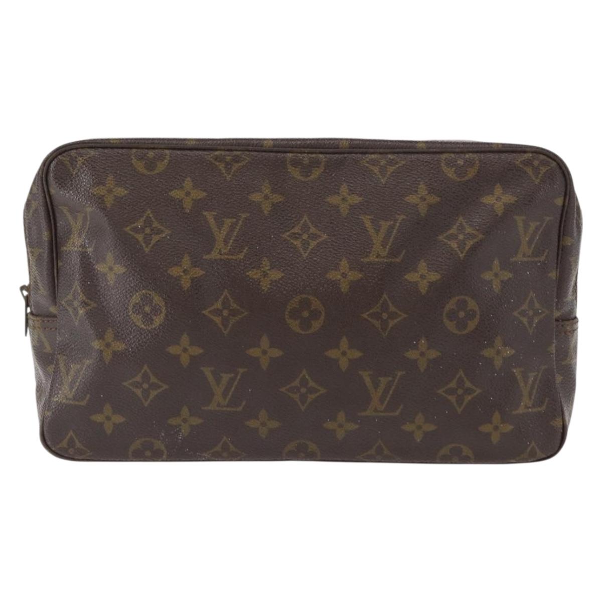 LOUIS VUITTON Monogram Trousse Toilette 28 Clutch Bag M47522 LV Auth bs31665