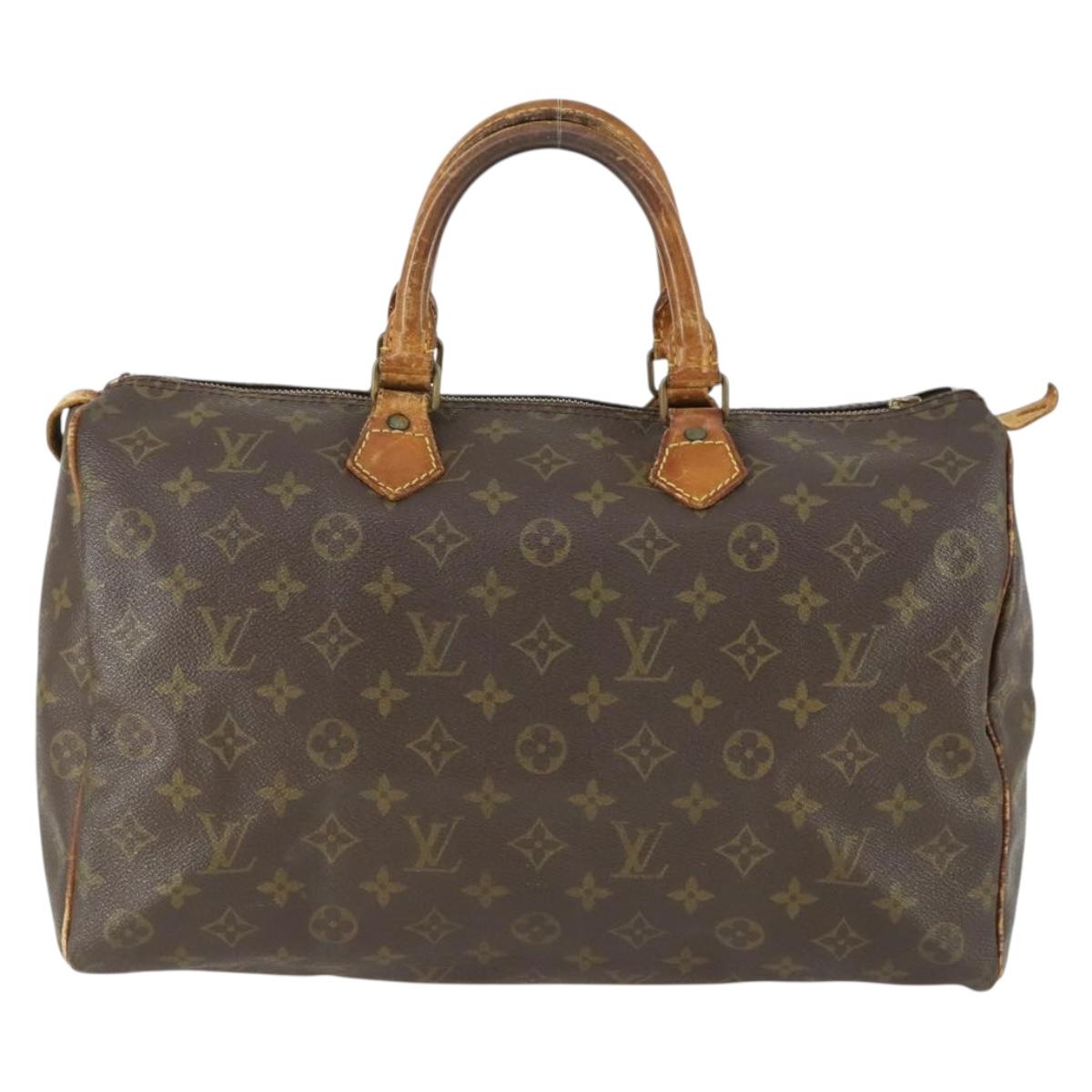 LOUIS VUITTON Monogram Speedy 35 Hand Bag M41524 LV Auth bs31666