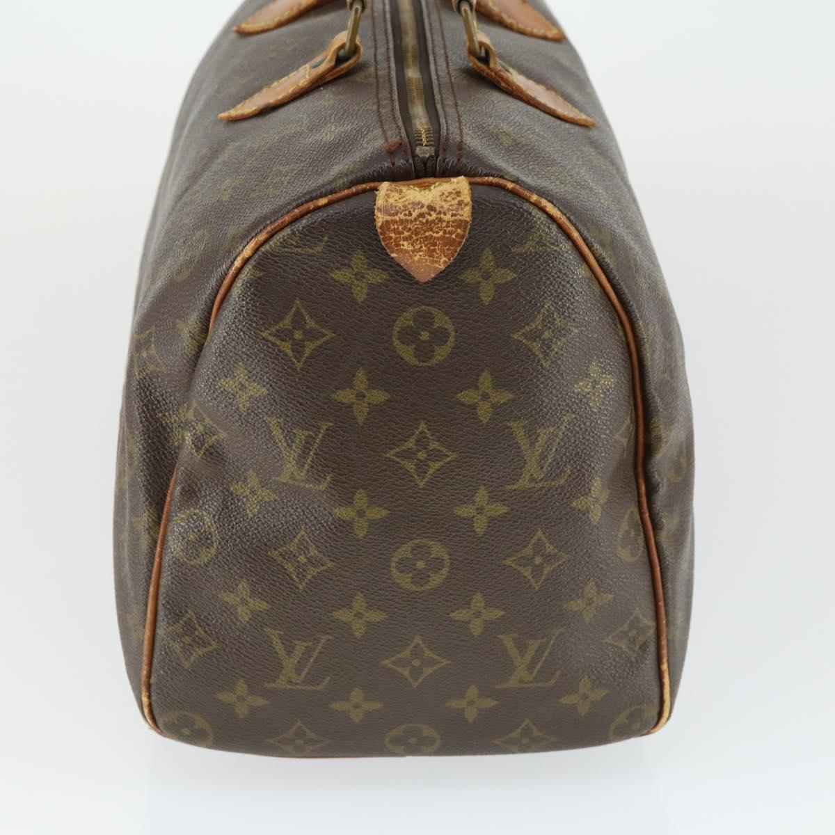 LOUIS VUITTON Monogram Speedy 35 Hand Bag M41524 LV Auth bs31666