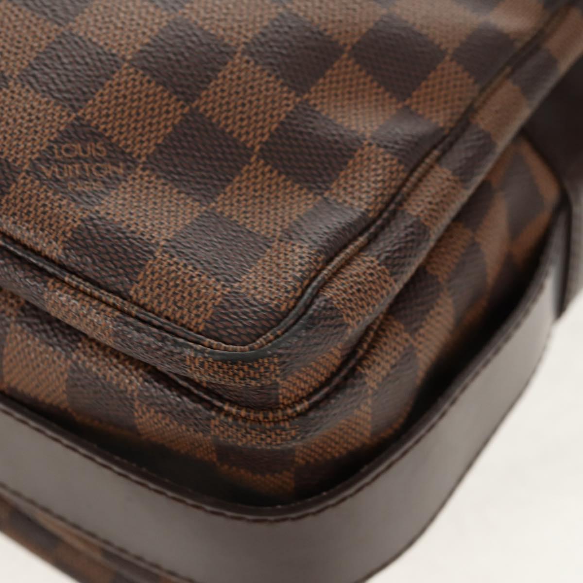 LOUIS VUITTON Damier Ebene Naviglio Shoulder Bag N45255 LV Auth bs31667