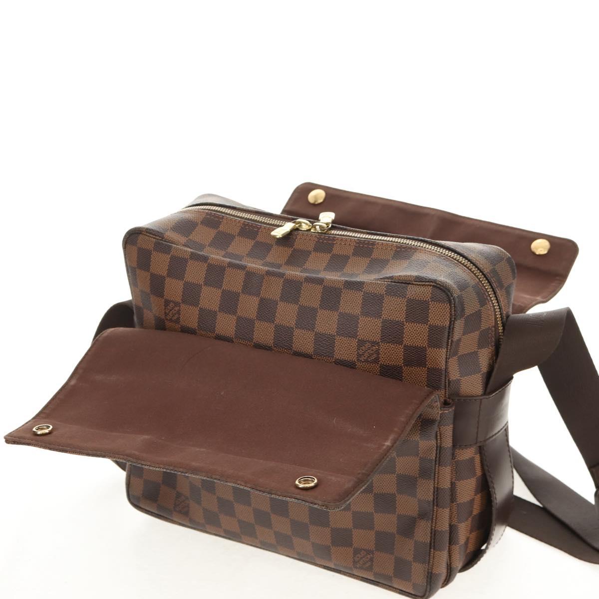 LOUIS VUITTON Damier Ebene Naviglio Shoulder Bag N45255 LV Auth bs31667