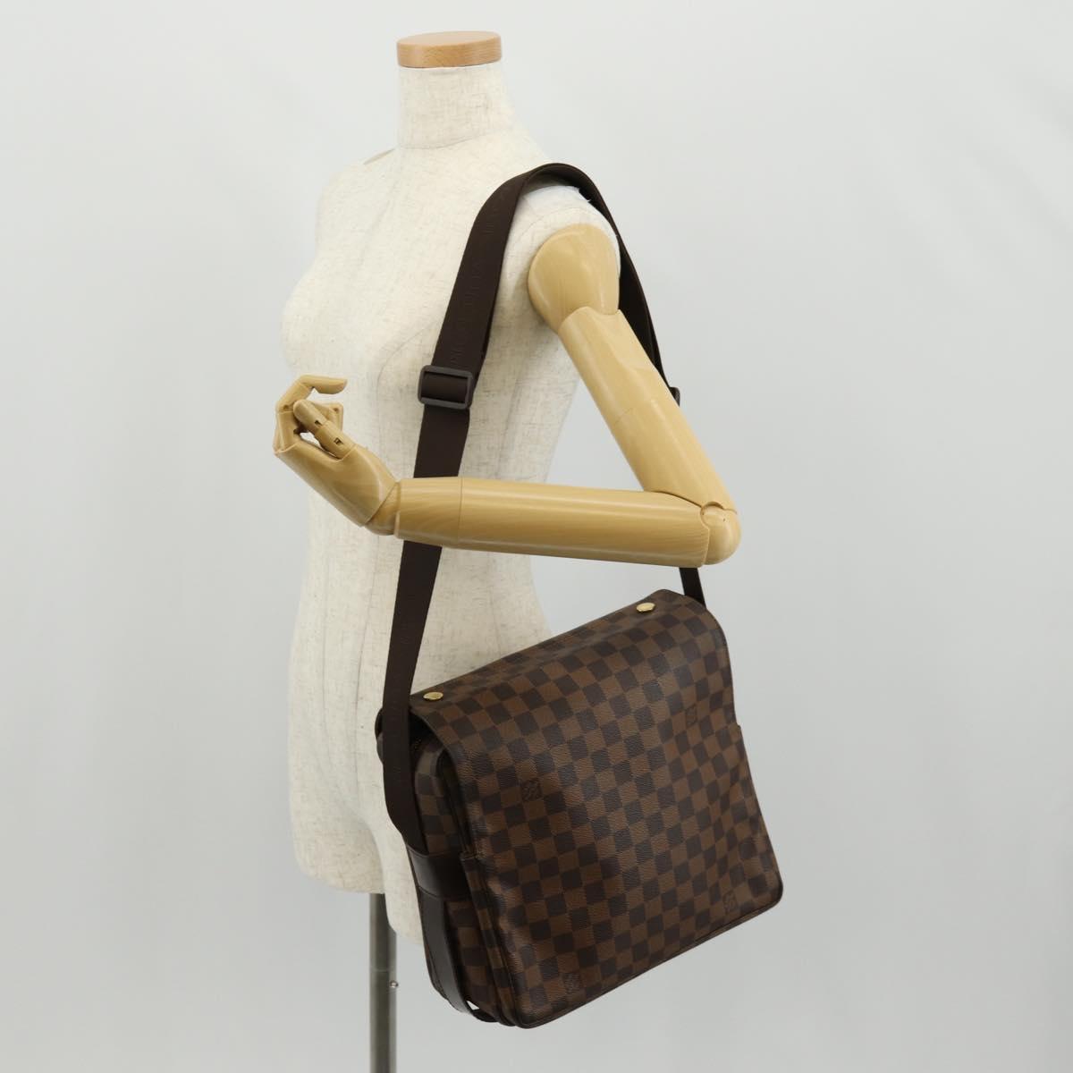 LOUIS VUITTON Damier Ebene Naviglio Shoulder Bag N45255 LV Auth bs31667