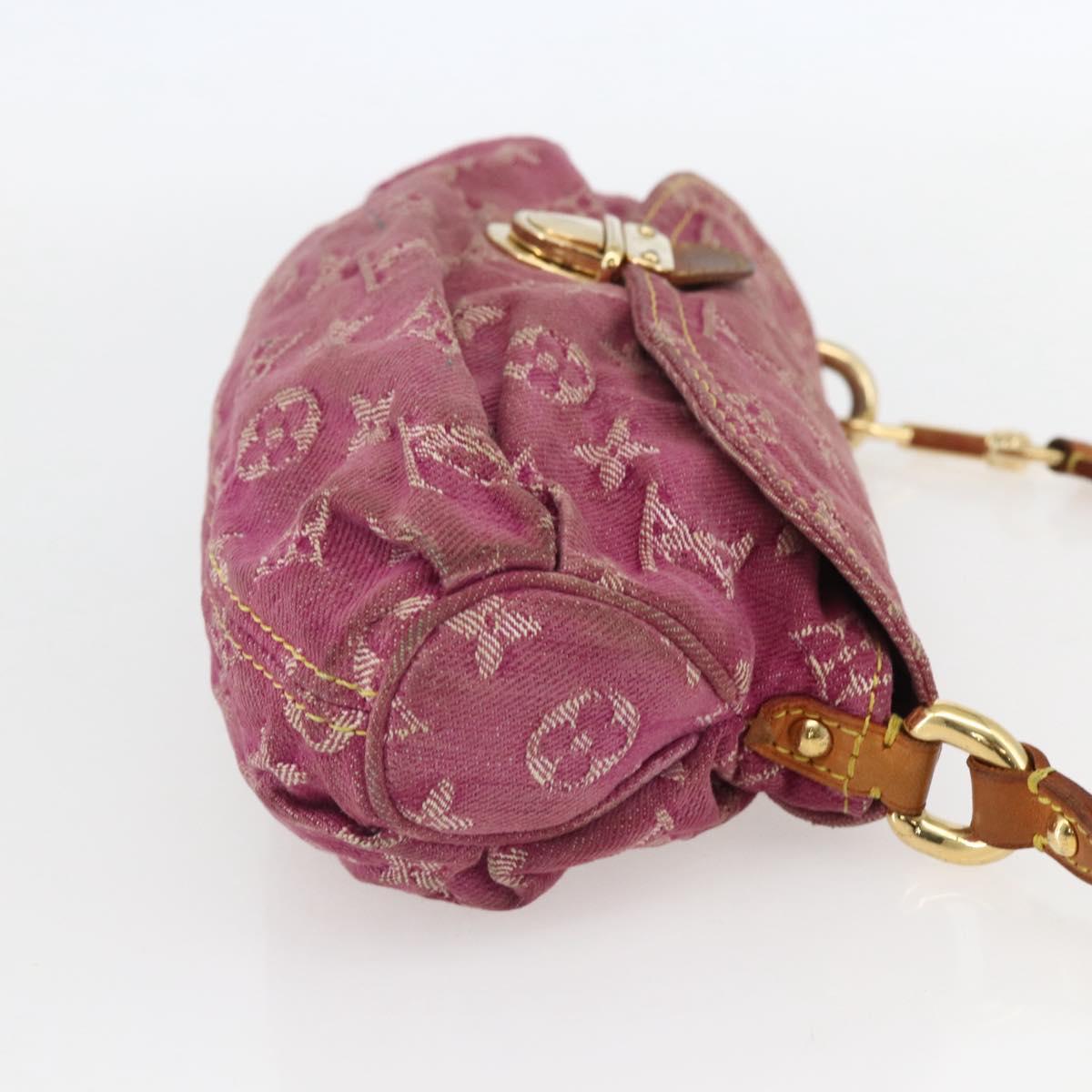 LOUIS VUITTON Monogram Denim Mini Preity Bag Fuchsia M95216 LV Auth bs31670V