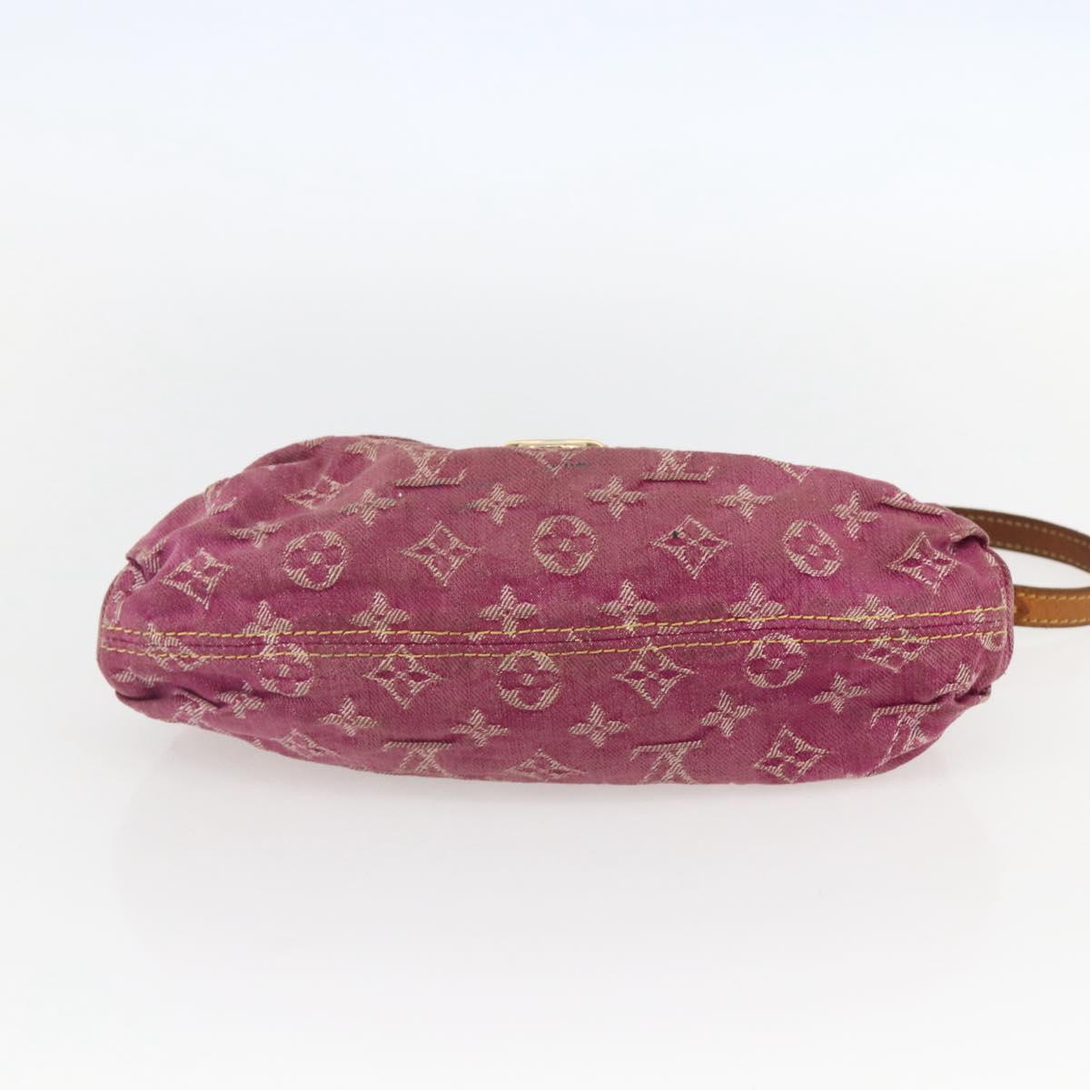 LOUIS VUITTON Monogram Denim Mini Preity Bag Fuchsia M95216 LV Auth bs31670V