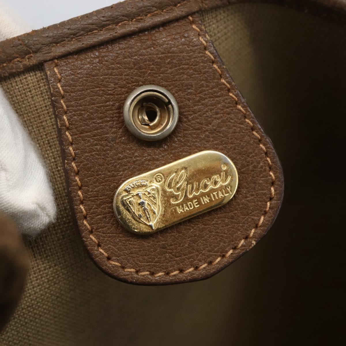 GUCCI GG Supreme Tote Bag PVC Leather Beige Gold 002 098 0057 Auth bs31684