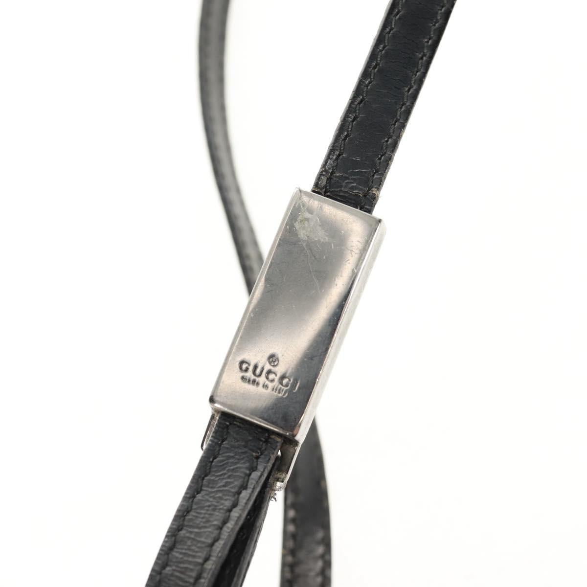 GUCCI GG Canvas Tote Bag Black Silver 002 1021 Auth bs31689
