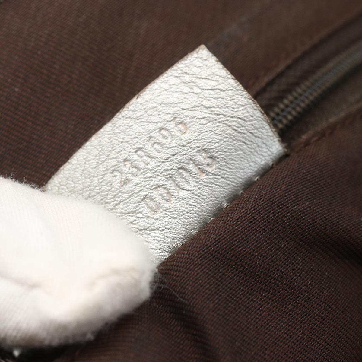 GUCCI GG Canvas Guccissima Tote Bag Leather Outlet Silver 238696 Auth bs31696