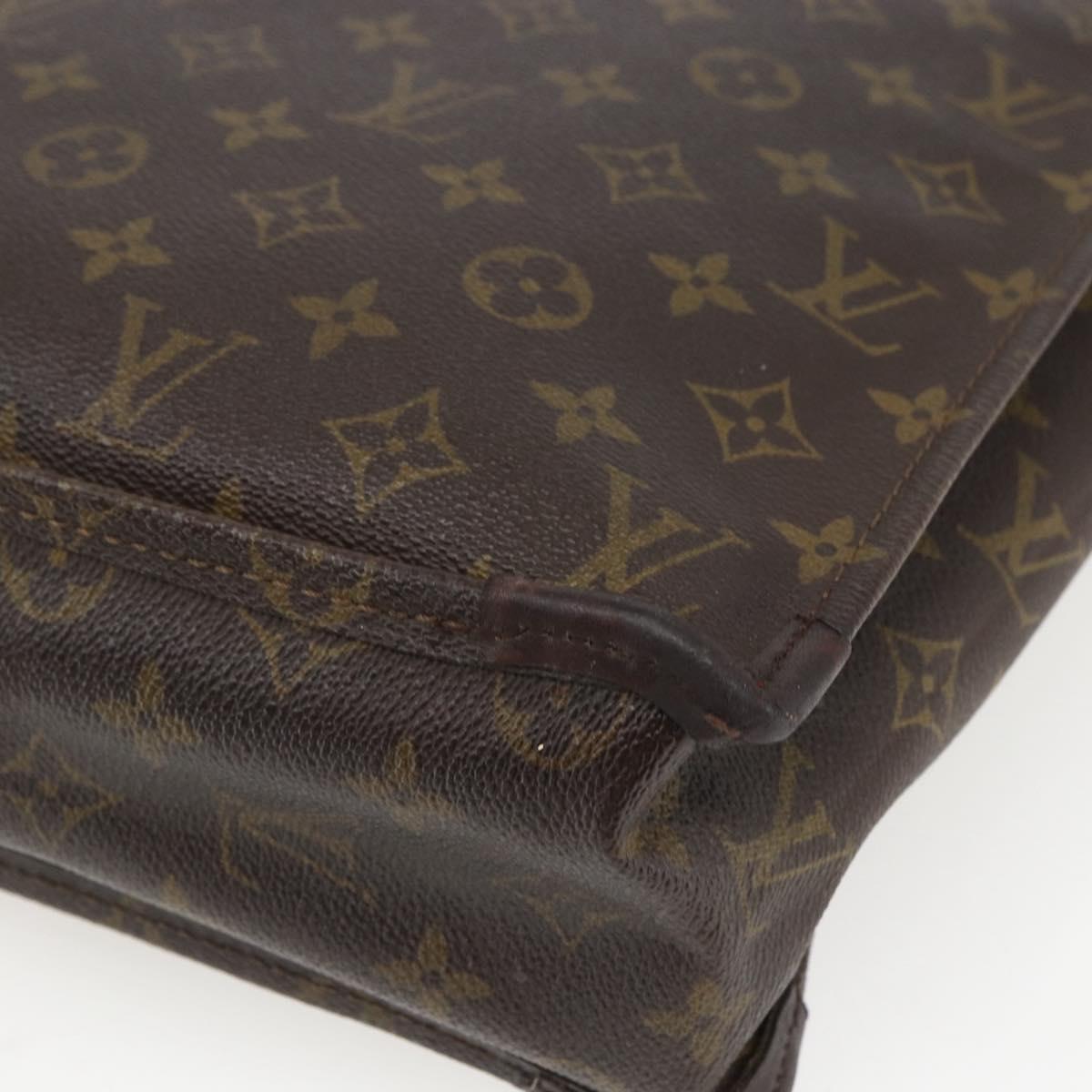 LOUIS VUITTON Monogram Sac Plat Hand Bag M51140 LV Auth bs31699