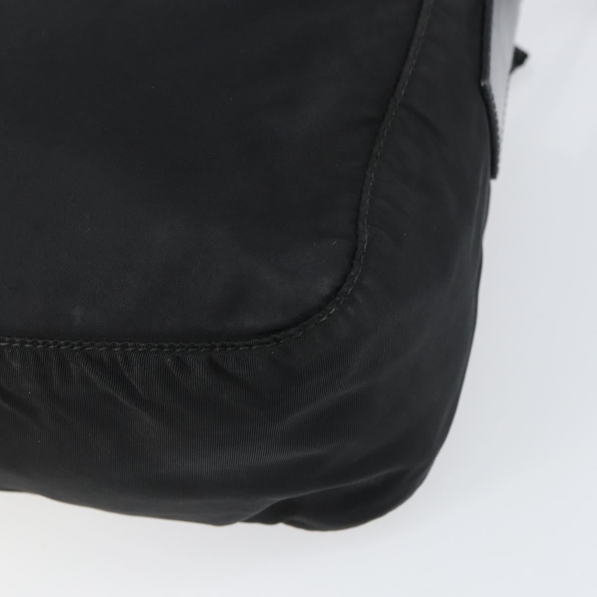 PRADA Shoulder Bag Nylon Black Silver Auth bs31714