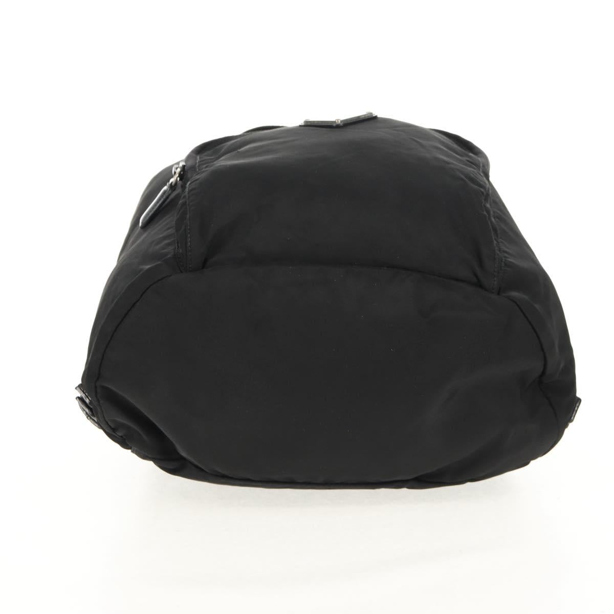 PRADA Backpack Nylon Black Silver Auth bs31715