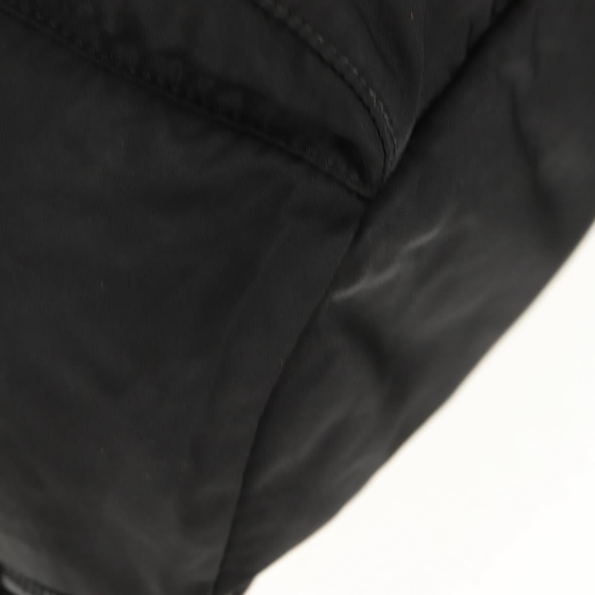 PRADA Backpack Nylon Black Silver Auth bs31715